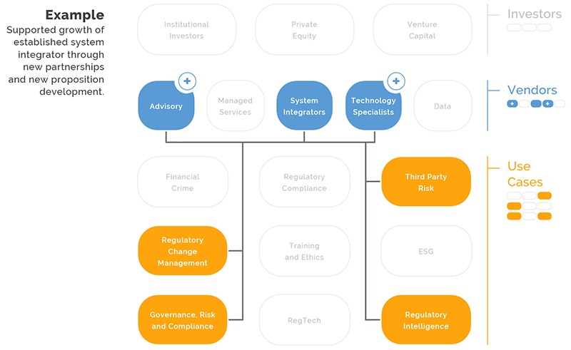 Example scope diagram for supporting
                growth of an established system integrator